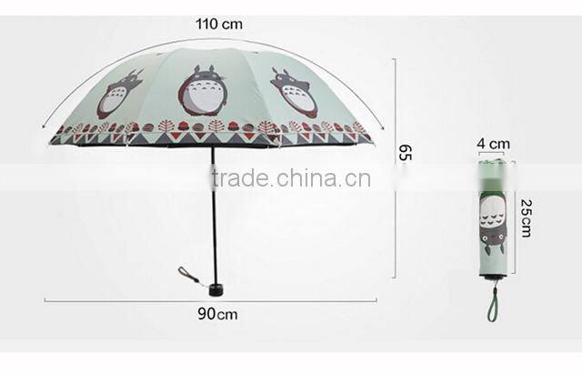 Super vinyl sunshade manual open japanese anime umbrella