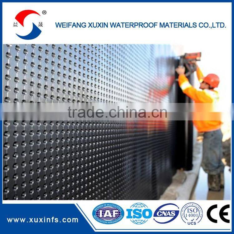 1.0mm HDPE dimpled plastic drainage board for underground tunnel