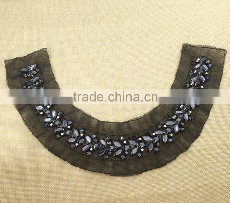 New arrival handmade embroidery beaded neckline for garments HY003