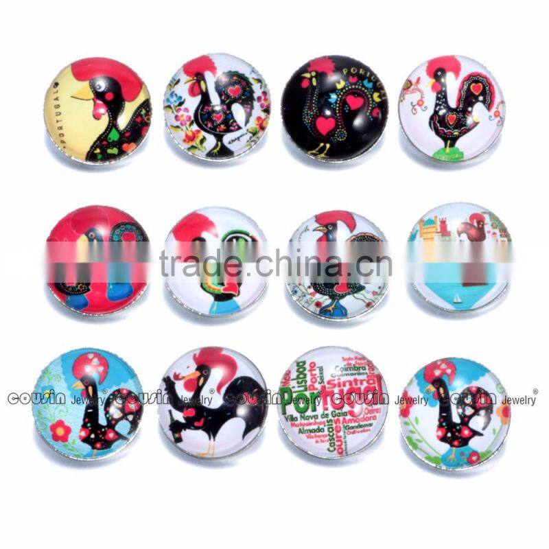 18mm Glass snap button Cutomized for interchangeable charm jewelry fit snap button Jewelry Cousin jewelry