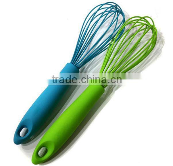 Hot sale colorful silicone whisk Silicone Kitchen Utensils for Blending, Whisking, Beating & Stirring