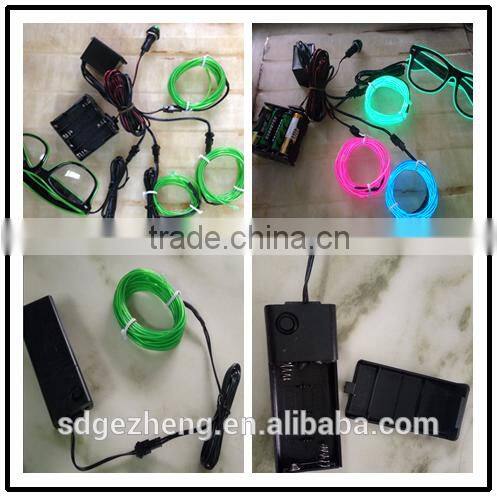 1.3mm 2.3 3.2 4.3 5.0mm el fluorescent wire with chasing light ice blue pink red yellow electroluminescent lighting wire