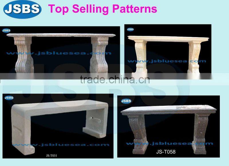 hand carved marble table with statue base