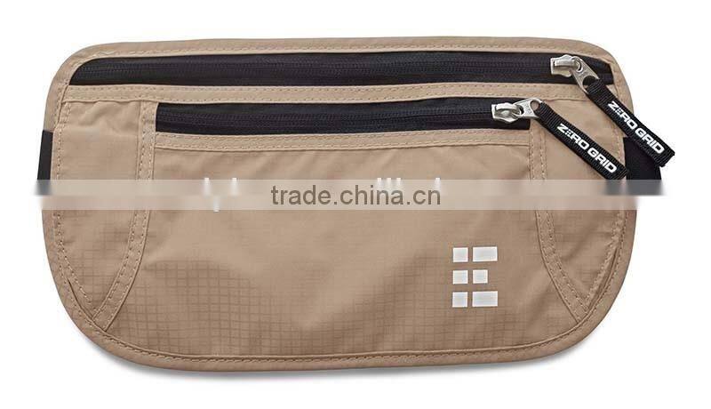 Factory Waterproof Nylon Travel Money Belt RFID Blocking Wallet & Phone Pocket