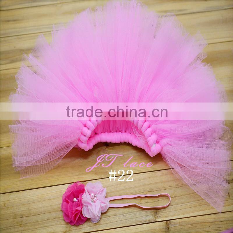 Best Birthday Gift Pink Fluffy Chiffon Flower Tutu Party Baby Kids Picture Skirt Wholesale