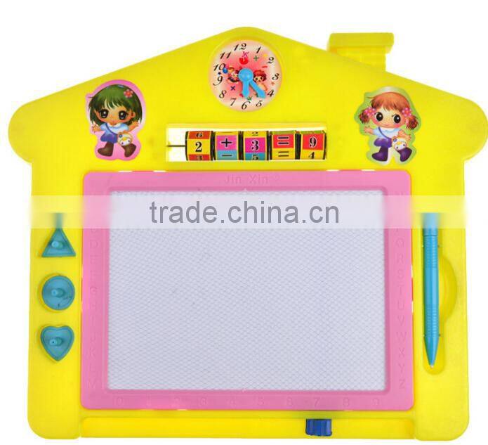 No -toxic plastic kids erasable drawing board with plastic pen