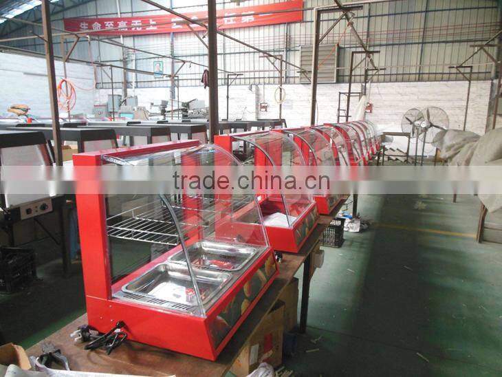 Commercial Service Equipment Hot Food Warmer Display Showcase With CE Approval
