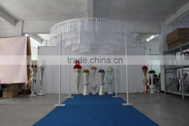 4 m height white round shape fabric wedding mandap decoration for wedding decoration supplies in guangzhou MBD-007