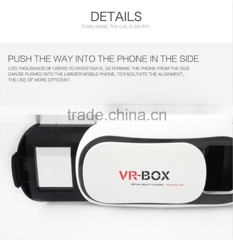 Top Sale HD Virtual Reality 3D VR Box With Bluetooth Remote Controller.