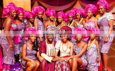 2015 new designs GQ003-1 orange george fabric/african george fabric