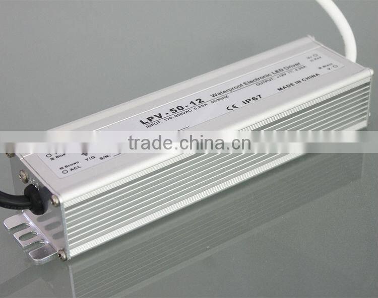High quality 50wconstant voltage 12v waterproof led power with 2 years warranty