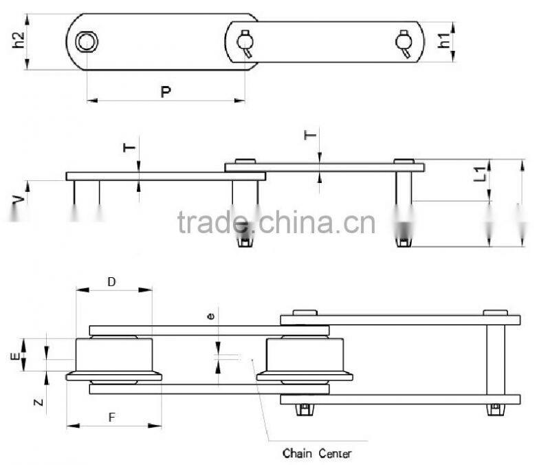 Industrial acid proof SSHSC15248-S sewage chain