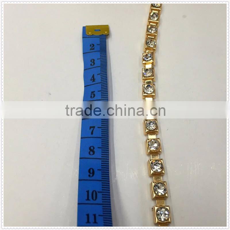 gold square chain with pearl for clothes necklace and shoes