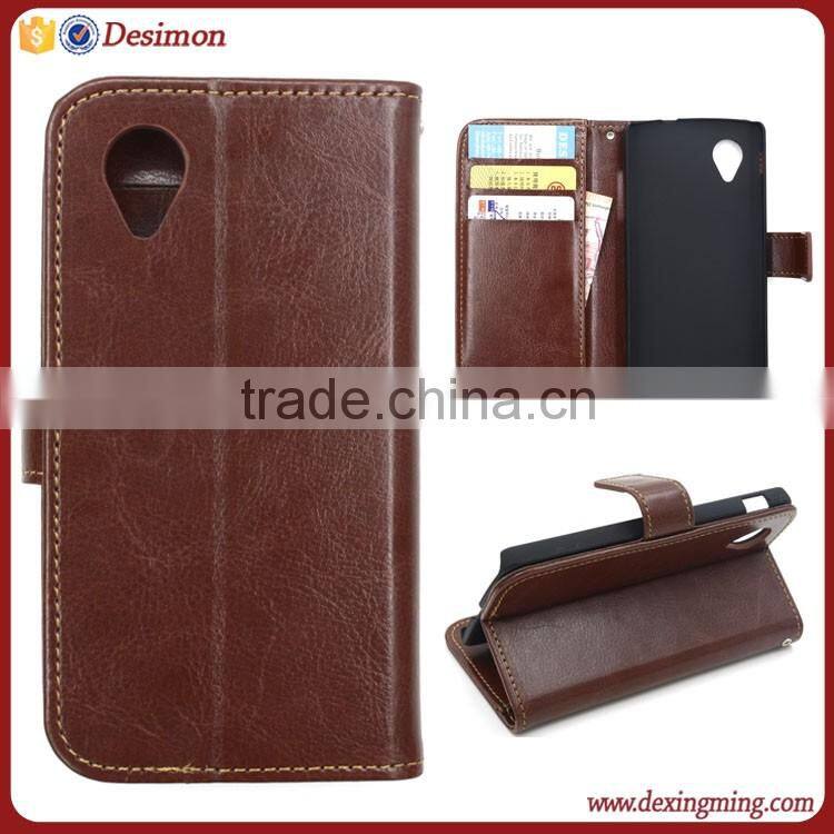 Wholesale new wallet stand custom printed phone case for lg nexus 5