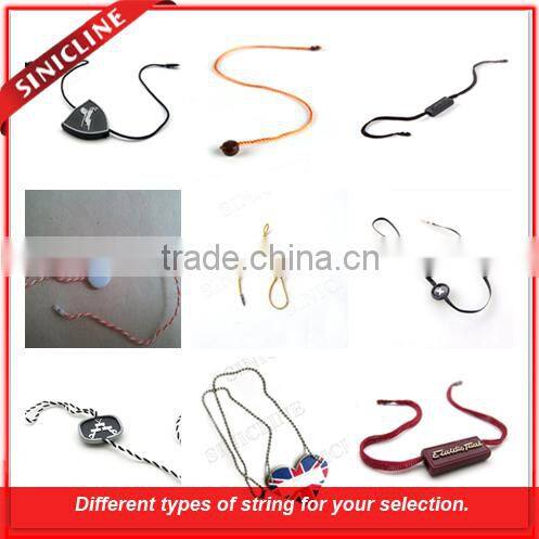 Sinicline aluminum seal tag with plastic logo for pants