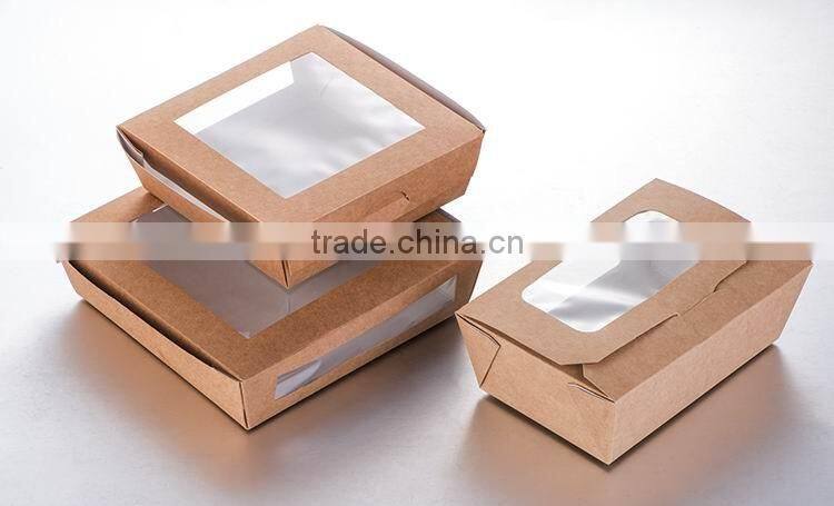 SGS FDA certified kraft paper salad boxes sushi boxes