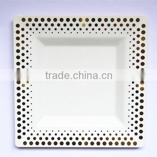 6'' Disposable PS Plate with Silver Rim