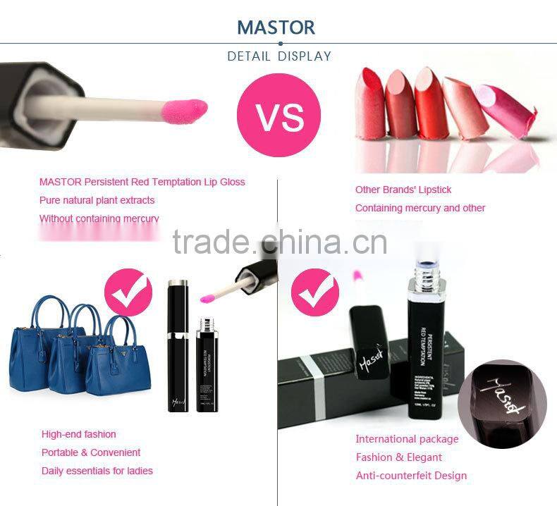 24 hours waterproof lip gloss Presistent Red Temptation