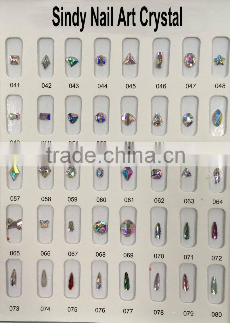 Factory Supply Glass Diamond Hot Sale Shining Nail Art 3D Crystal Decoration
