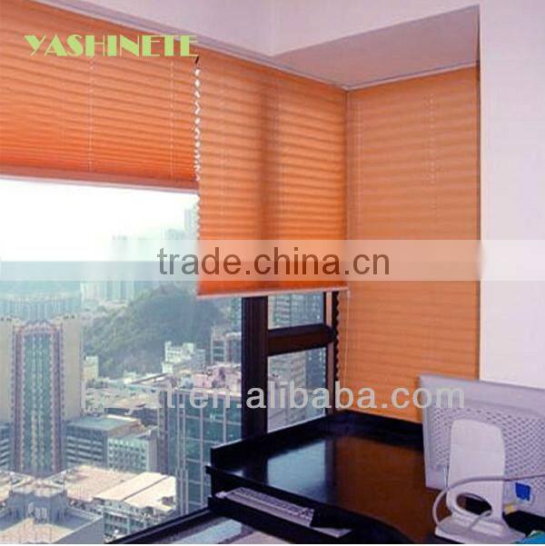 Manual control cleaning day night pleated shades for hotel