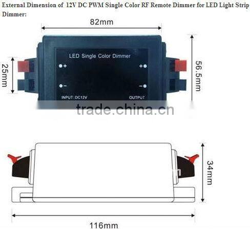 RF Remote Controller Dimmer Light Switch LED Strip Wireless12v