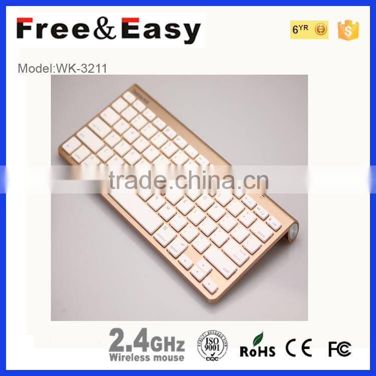 High puality new mini aluminum bluetooth Spain keyboard and mouse combo