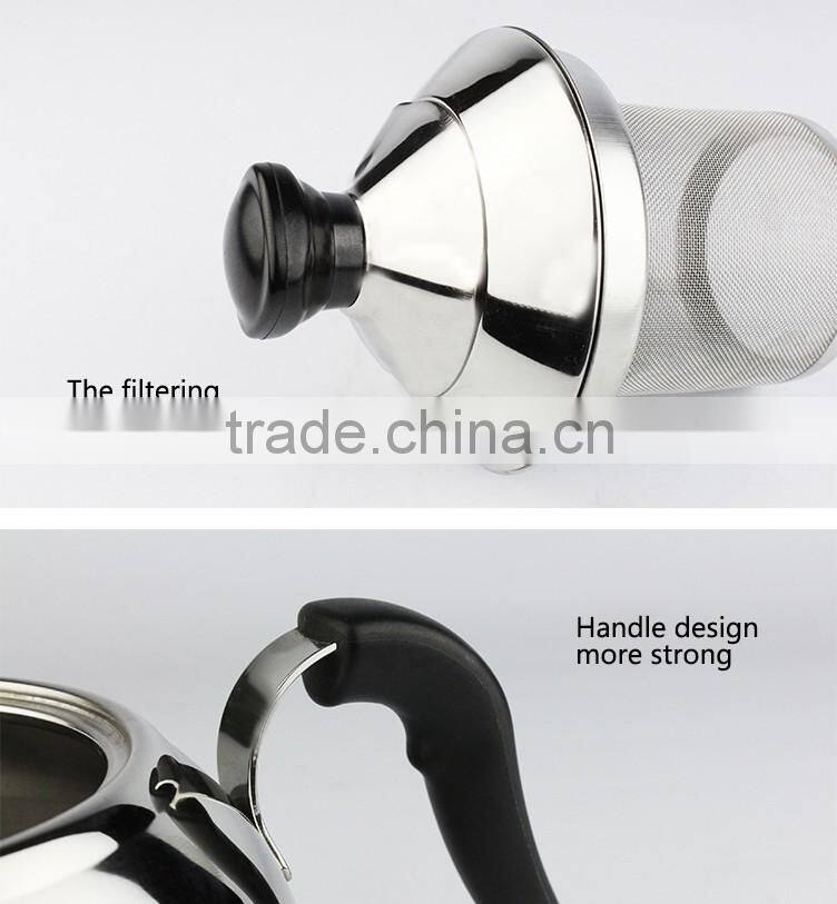 Premium Pour Over Coffee & Tea Stainless Steel Drip Pot with PP resist heat handle for Barista or Home Brewing