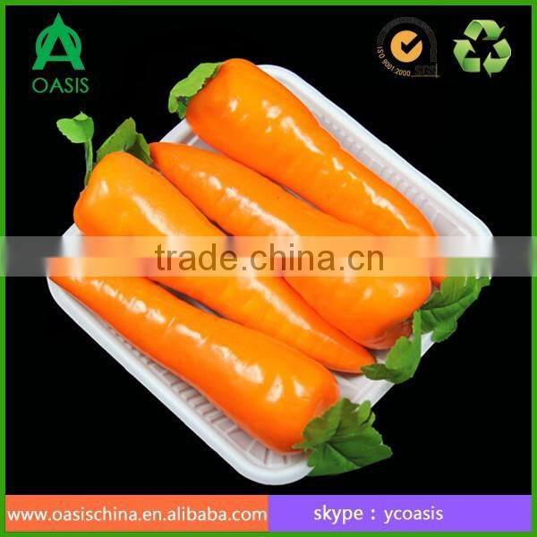 Disposible plastic food PET tray/strawberry/blueberry clamshell tray 16*16 cm