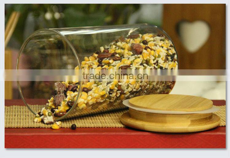 nature color bamboo lids for glass jar
