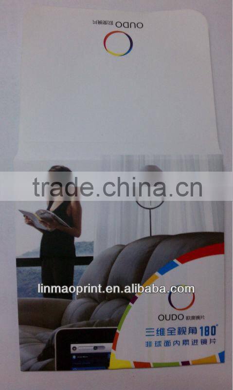 New fashion envelope with fabric packaging for opticians /camera / scanner / laser / watch lenses