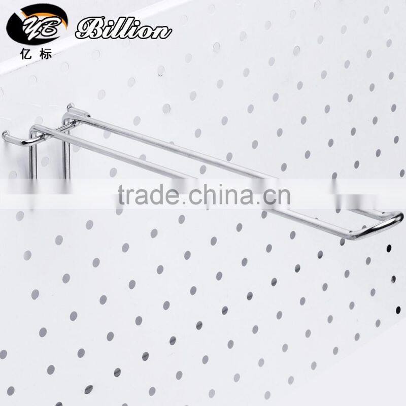 Supermarket Slatwall pegboard display hooks with price tag