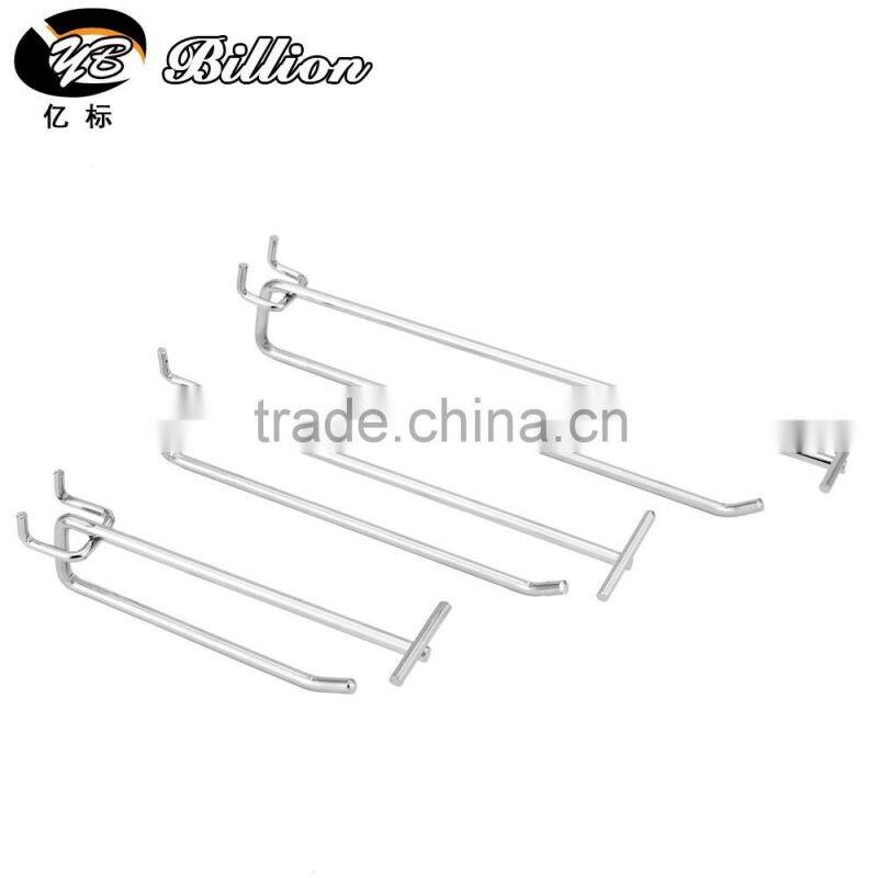 Supermarket Slatwall pegboard display hooks with price tag