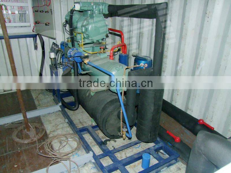 Containerized mobile ice plant to make ice with easy operation in 40 HQ