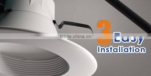 Interchangeable 5-Inch or 6-Inch IC/UL 6" recessed led light with White Trim