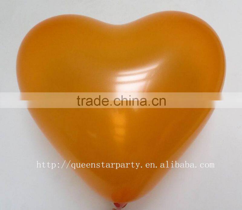 Natural latex balloons Heart balloons 3GRAM orange