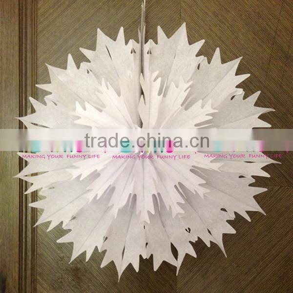 handmade paper snowflakes Christmas paper fan patterns big size snowflake