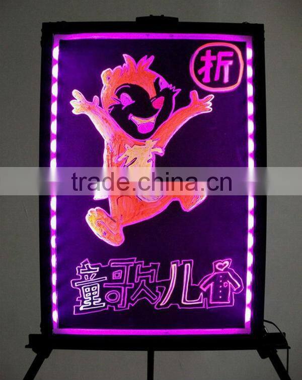 Aluminium alloy led board writing with 50x70cm tempering glass