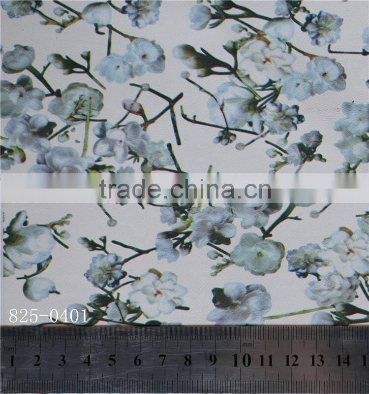 Carving pattern leather shoes flower distressed pu artificial leather