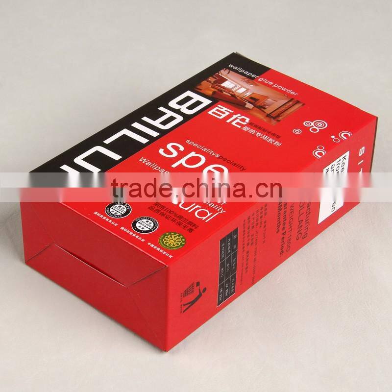 Packing box for wallpaper glue powder grey paperboard for glue powder