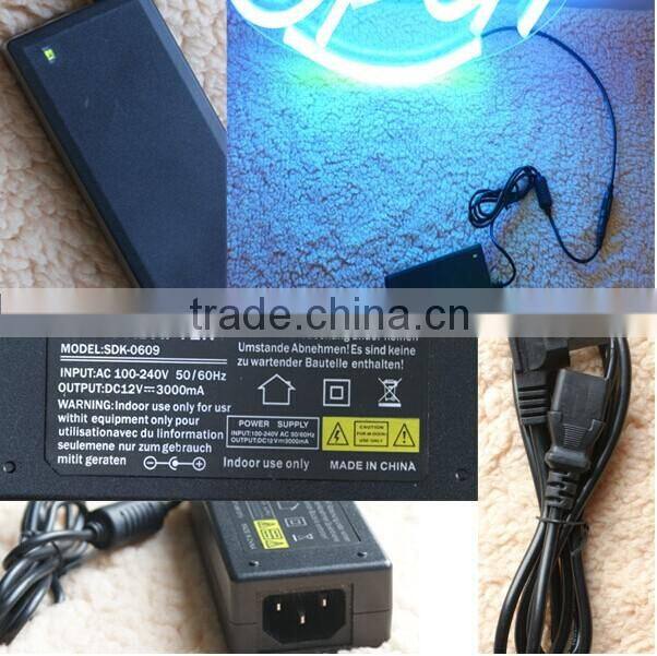 12V Animated Open Customed Neon Sign Made By Flex Neon