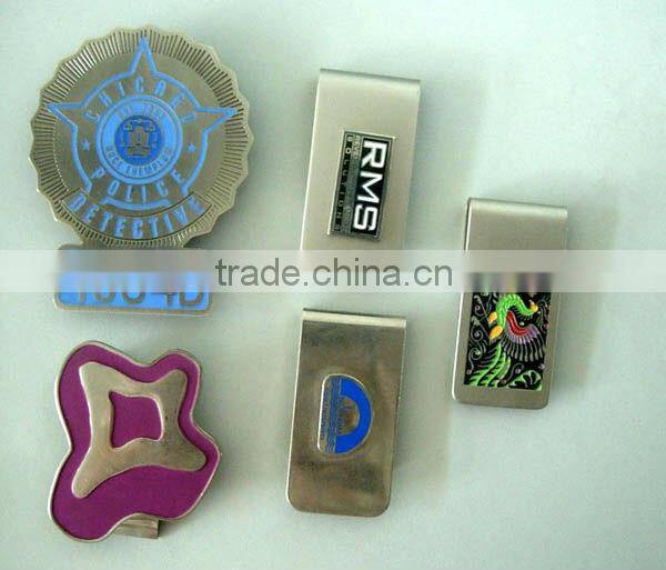 silver brass blank holder money clips