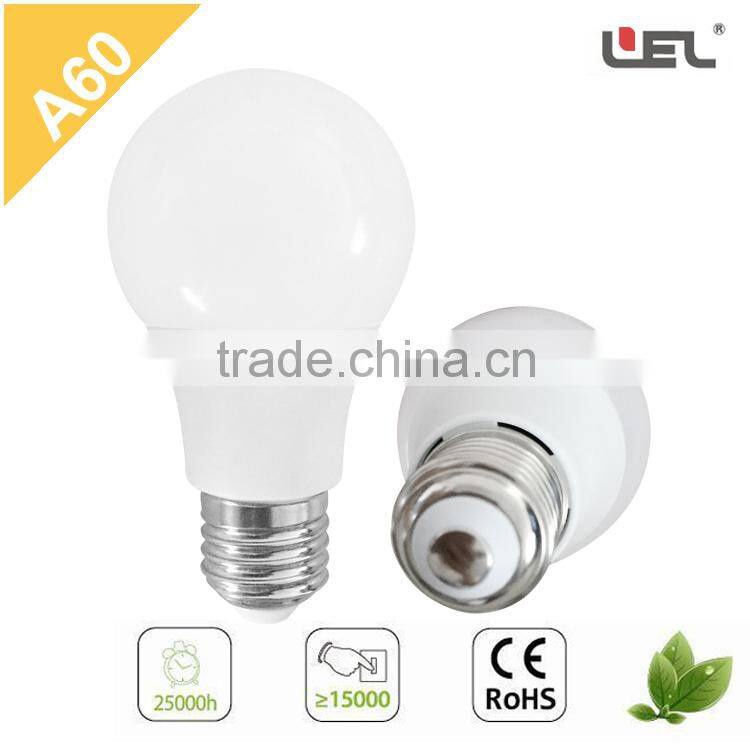 LED bulb light A60 8w E27 produced by LEL in China with high quality and best price
