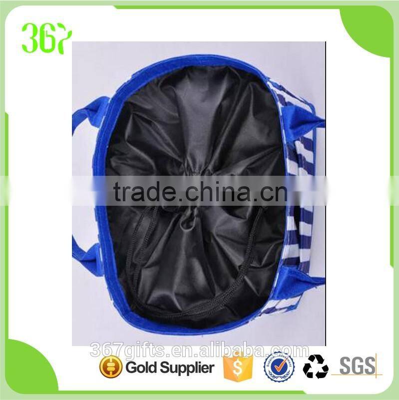 Drawstring cooler bag cheap handle lunch bag wtih side pocket