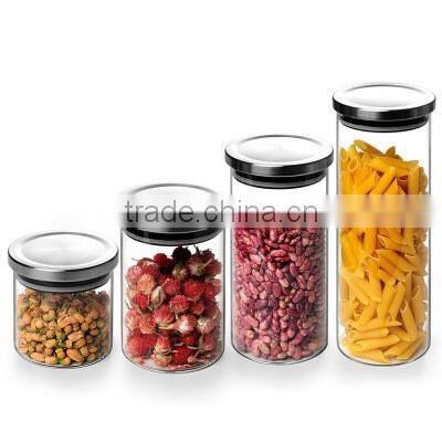 Clear food glass candy jar
