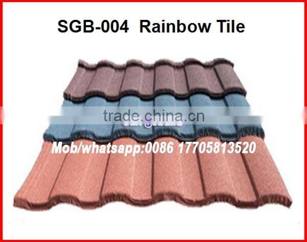 1340mm*420mm Stone Coated Roofing Tile , Kenya Stone Coated Metal Roofing Tile