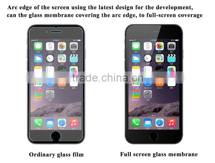Mobile phone use silk printing colorful tempered glass screen protector for iphone 6 plus