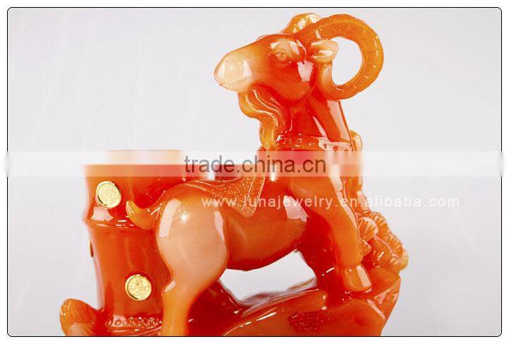 Jade color Chinese zodiac animals Chinese Horoscope Sheep Pen holder