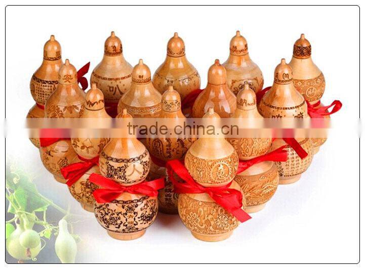 Peach wooden carved Wu Lou-Gourds