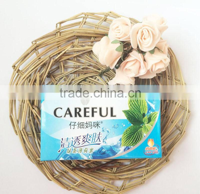 Non Transparent Natural Skin Whitening Bath Soap with paper bag
