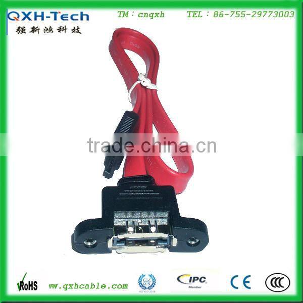 Factory Supply 30cm Male Pug With Mount Panel to Sata Cable